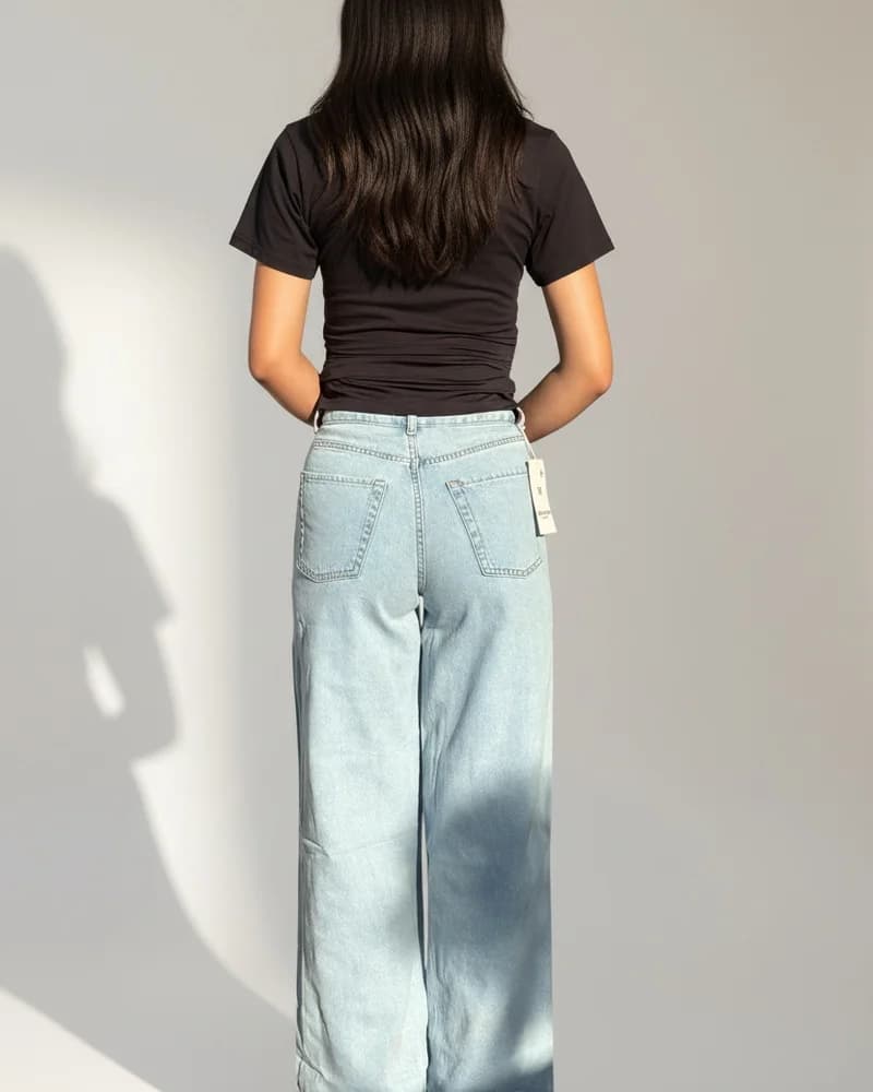 Straight Leg Jeans - Classic Blue